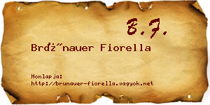 Brünauer Fiorella névjegykártya